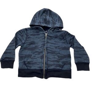 THE Children’s Place Blue Camouflage Zip-Up Hoodie